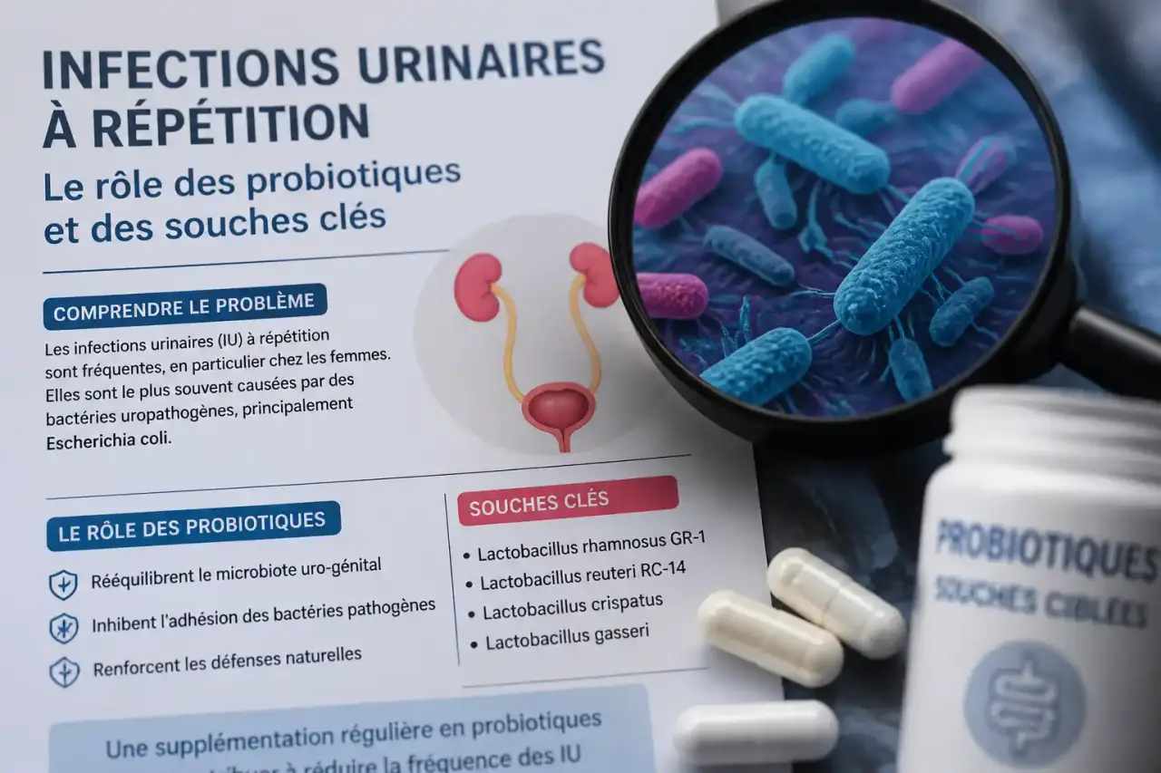 Infections urinaires à répétition : le rôle des probiotiques et des souches clés