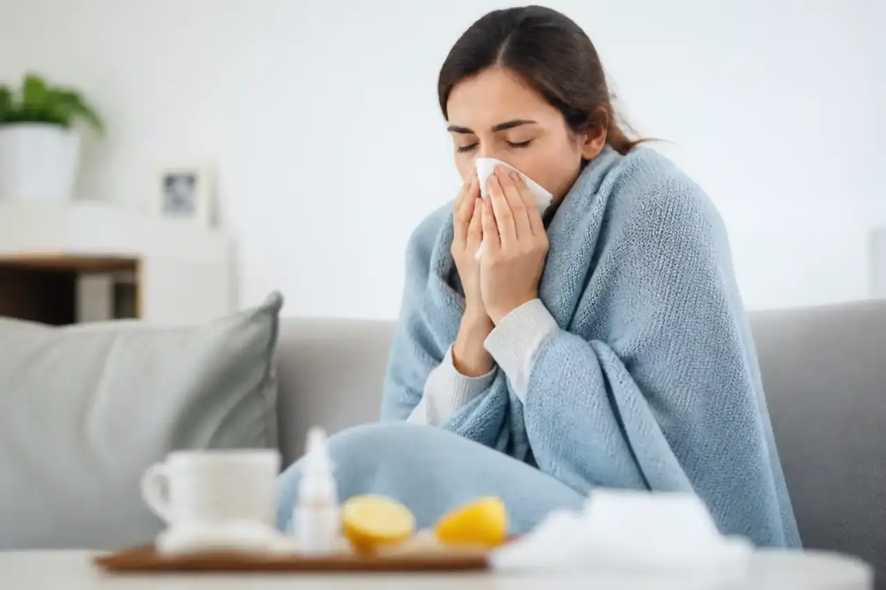 Représentation scientifique du virus de la grippe