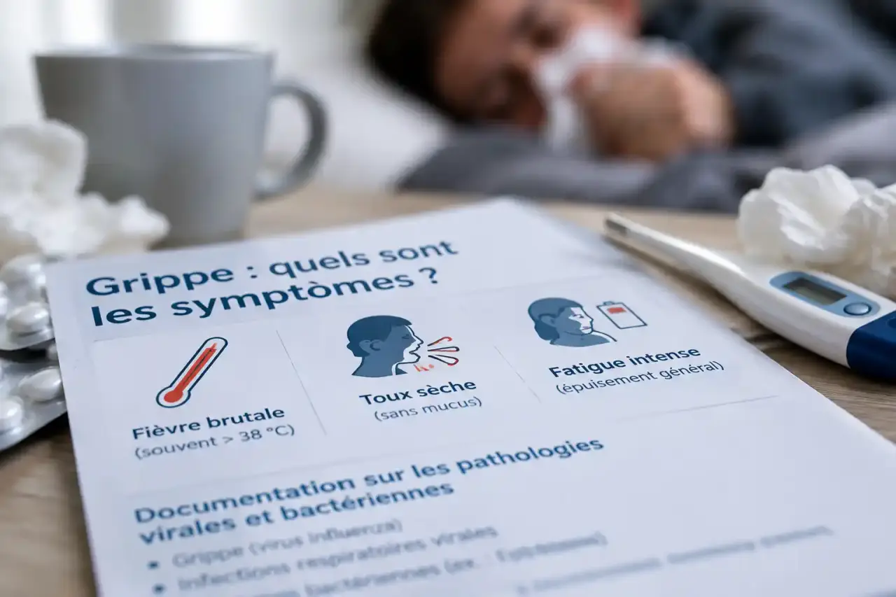 Quels sont les symptômes de la grippe ? Fièvre brutale, toux sèche et fatigue intense