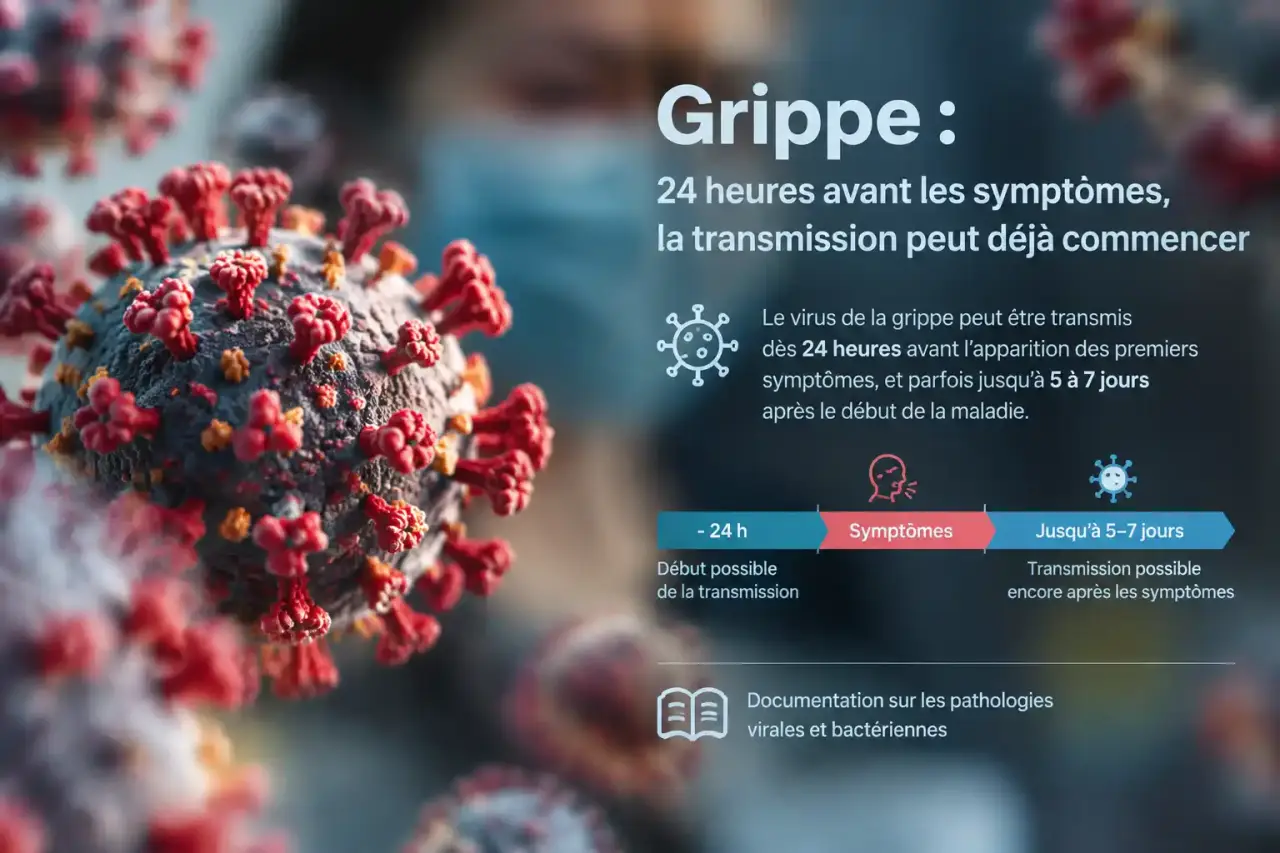 Grippe : 24 heures avant les symptômes, la transmission peut déjà commencer
