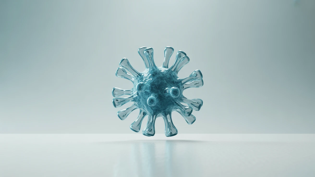 Représentation 3D abstraite d'une structure cellulaire