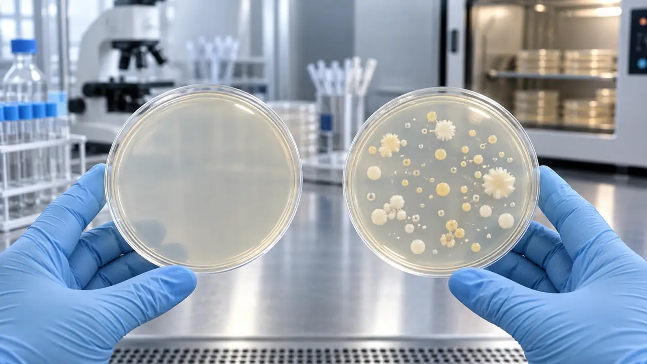Observation scientifique d'une culture bactérienne en laboratoire