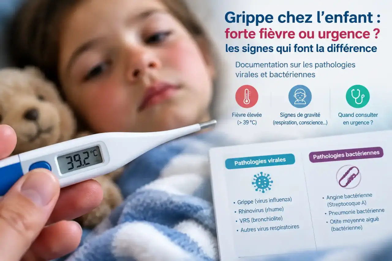 Grippe chez l’enfant : forte fièvre ou urgence, les signes qui font la différence
