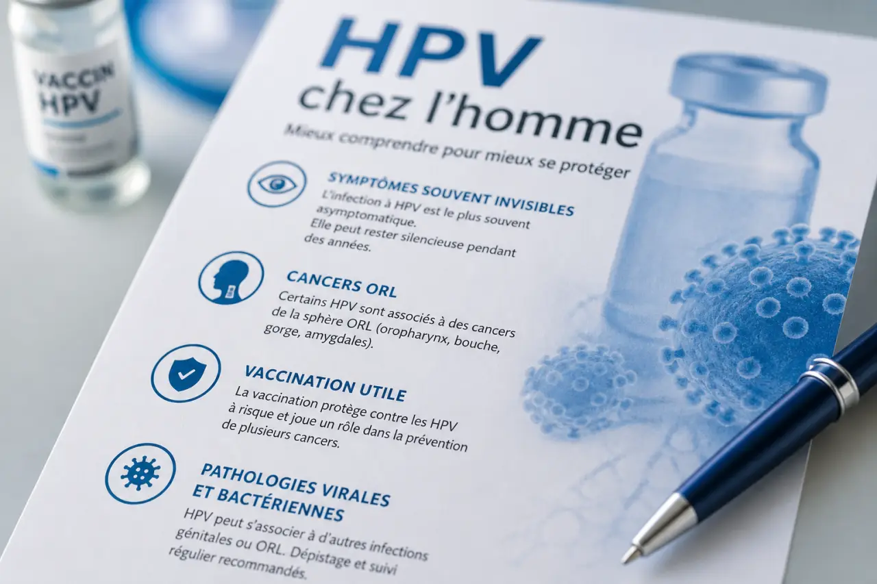 HPV chez l’homme : symptômes souvent invisibles, cancers ORL et vaccination utile
