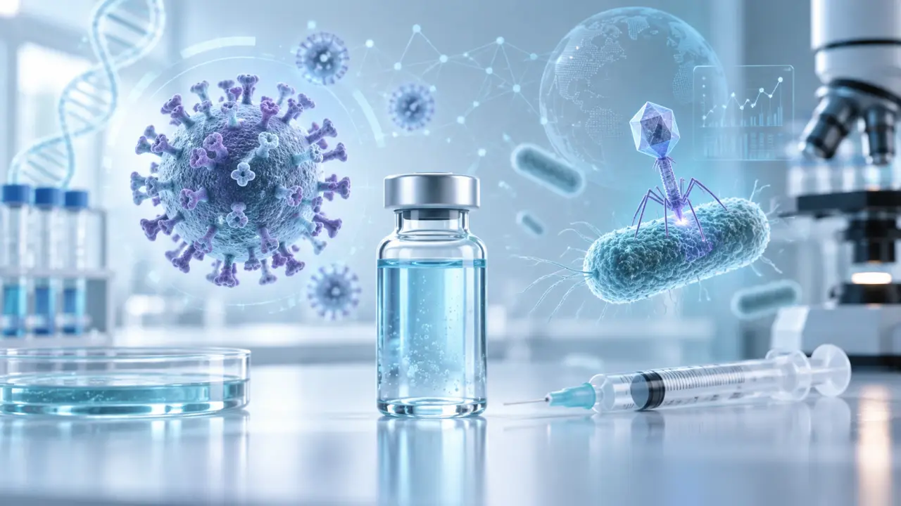 Illustration abstraite d'une structure cellulaire évoquant les innovations contre les maladies infectieuses